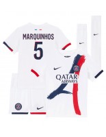 Paris Saint-Germain Marquinhos #5 Bortedraktsett Barn 2024-25 Korte ermer (+ bukser)